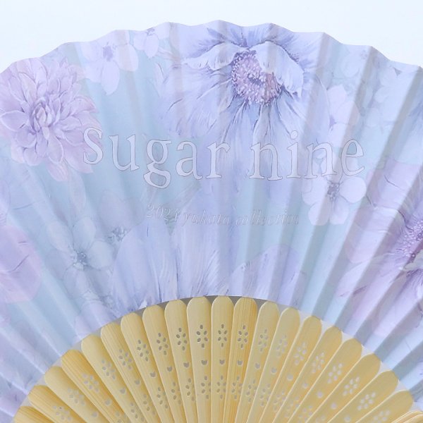 画像7: 【即日発送】【浴衣小物/扇子】フラワー柄扇子【4カラー】[YMT] (7)