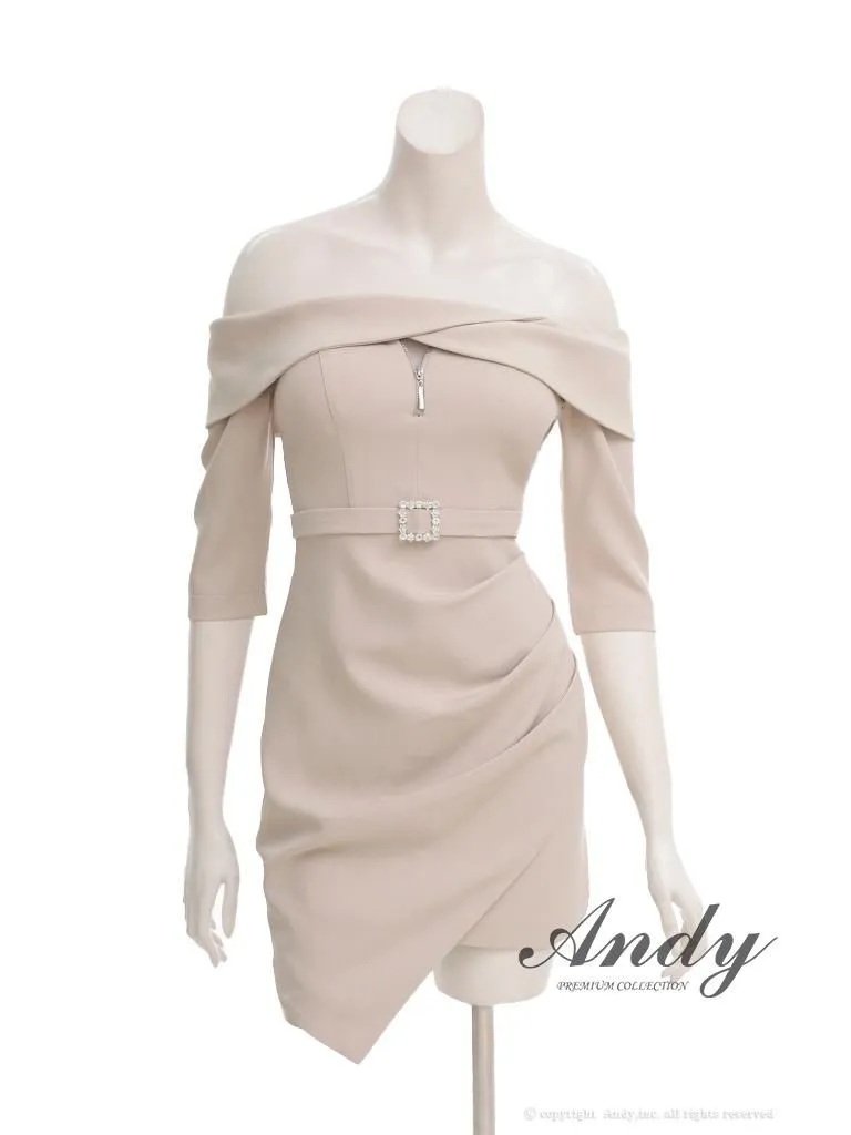 XSサイズあり【ANDY/アンディ】 タイト/ バストジップ/ タック/ アシメ