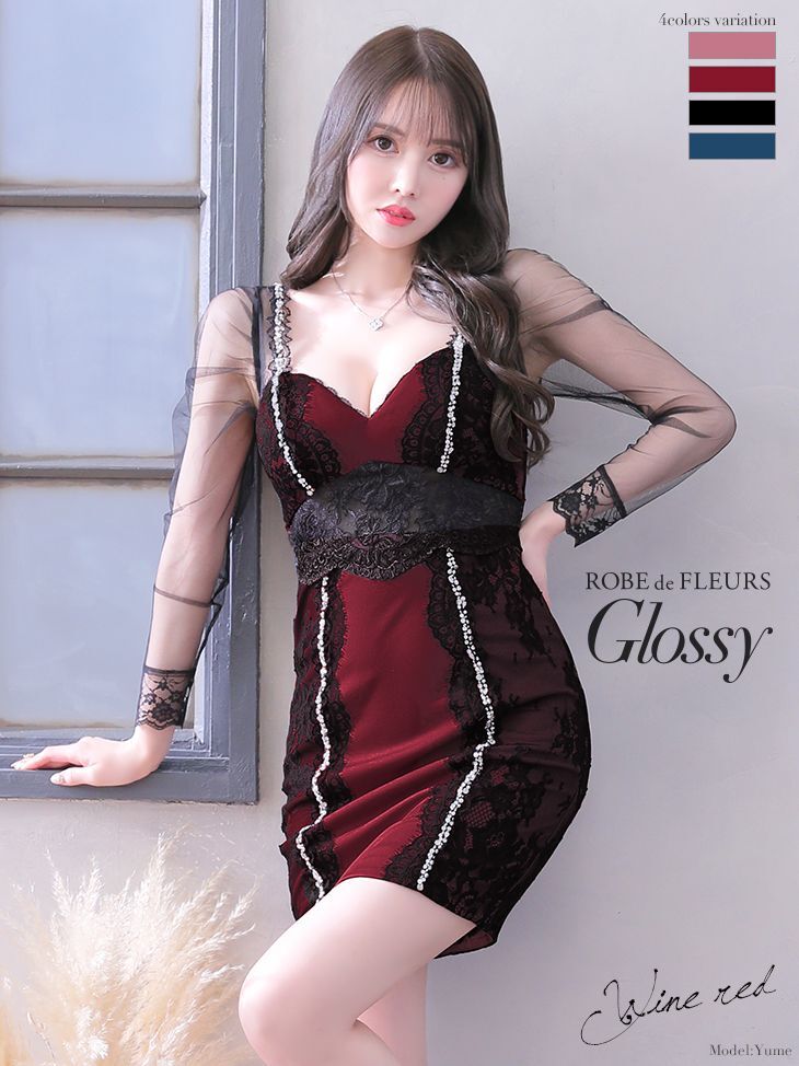 XSサイズあり】【ROBE de FLEURS Glossy/ローブ・ド・フルール