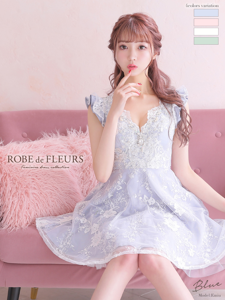 XS〜Lサイズあり【ROBE de FLEURS/ローブドフルール】フラワーレース ...