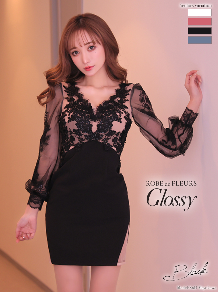 ROBE de FLEURS Glossy ローブドフルール グロッシー ドレス