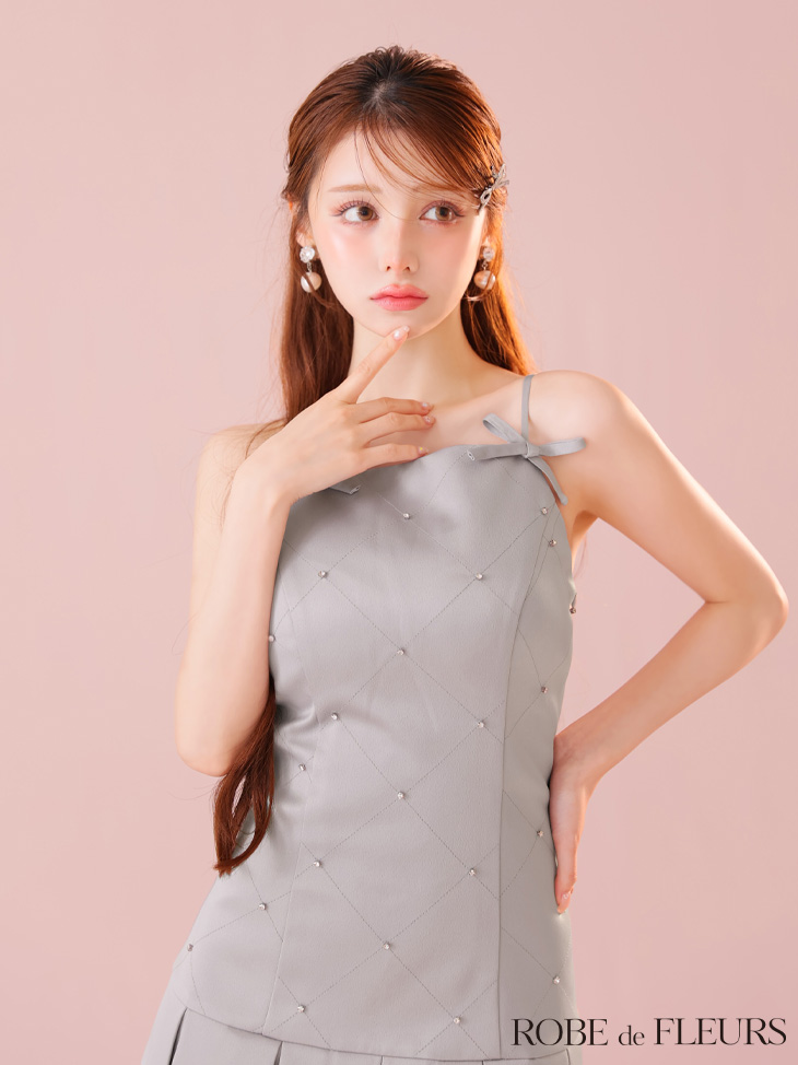 【極美品】ROBE de FLEURS ドレス キャバドレス Sugar XSサイズあり【ROBE de FLEURS/ローブドフルール】クリスタル