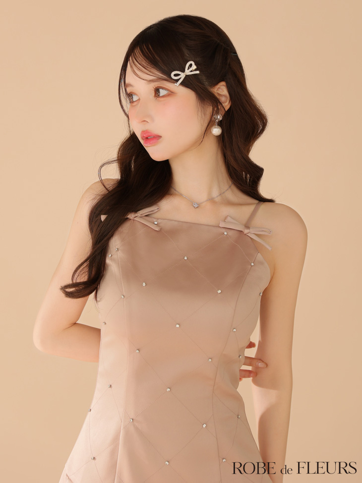 最終値下げ!美品☆ROBE de FLEURS キャバドレス XS XSサイズあり【ROBE de FLEURS/ローブドフルール】サテン