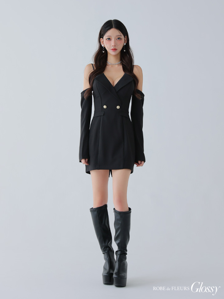 すー様　　ドレス2点 予約商品/8月下旬発送予定】XSサイズあり【Glossy/グロッシー