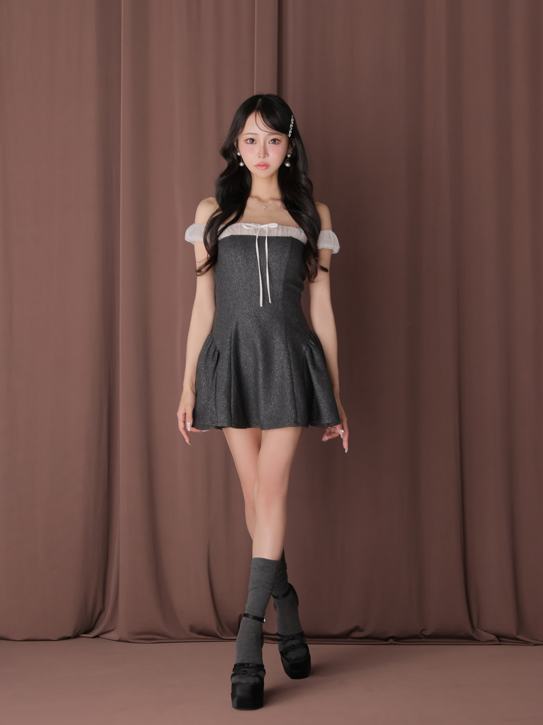 予約商品/12月下旬発送予定】XSサイズあり【ANIER./アニエル】【ROBE