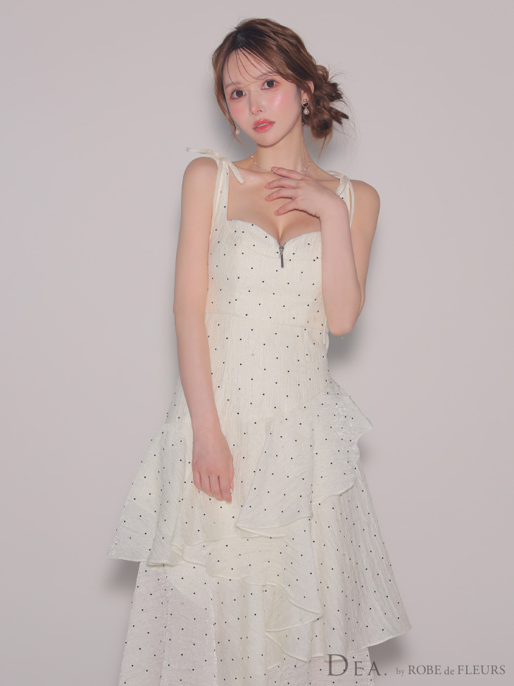 ELISABETTA FRANCHI ☆ シルクスカートレースモジュラードレス GLAMOROUS ANDY Fashion Press 06 COLLECTION 02】ワンカラー