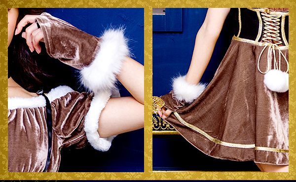 【完売品】Malymoon ブラウンシュガートナカイセットアップ【超人気商品】 即日発送】【クリスマスコスプレ4点セット】【Malymoon/マリー