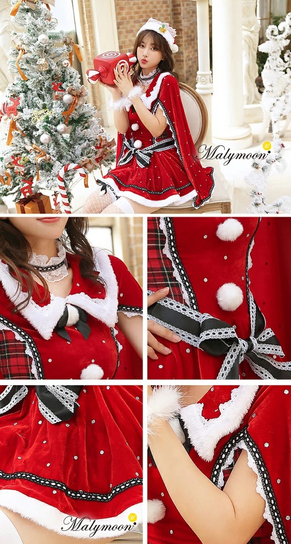 即日発送】【クリスマスコスプレ7点セット】【Malymoon/マリームーン