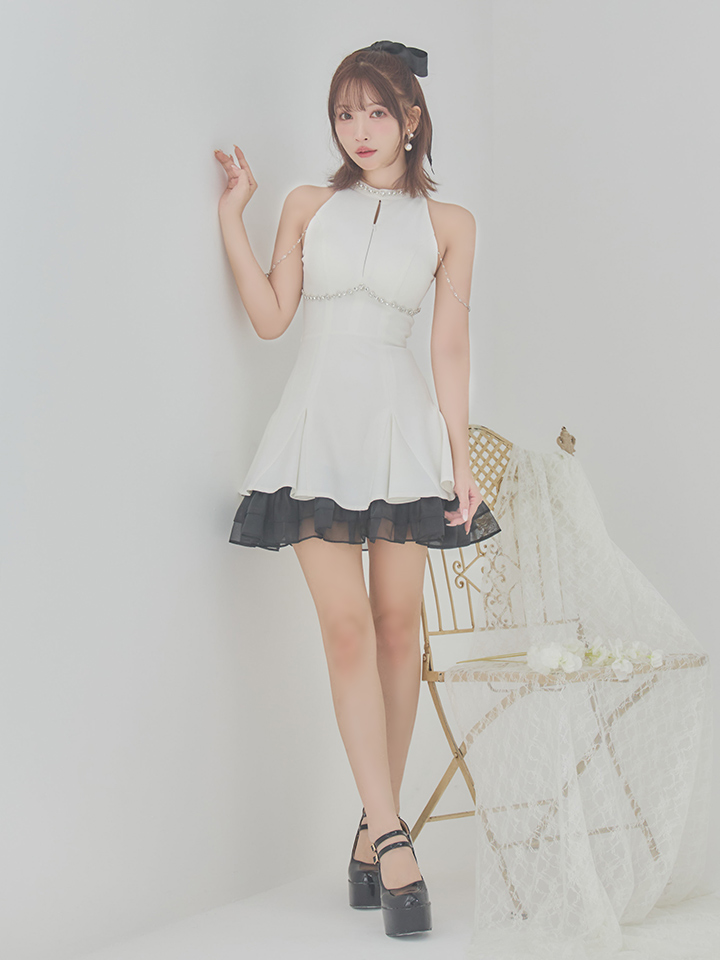 予約商品/7月下旬発送予定】XSサイズあり【an /アン】ビジュー