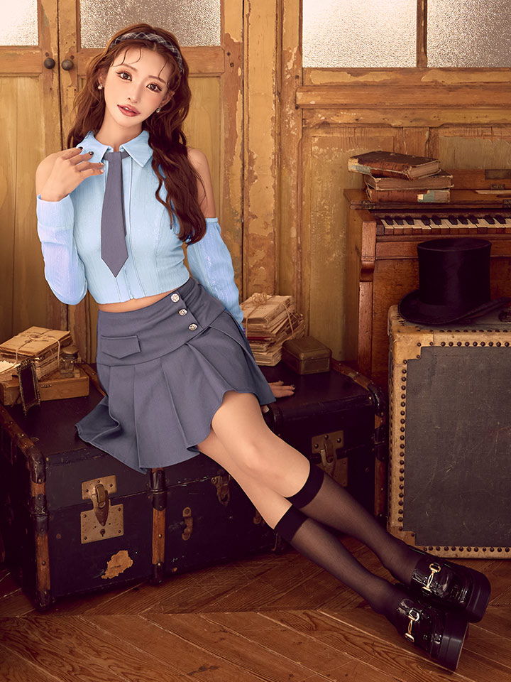 ありゃあすページ XSサイズあり【an /アン】4way/ 袖取り外し可能/ ネクタイ付き/ 襟