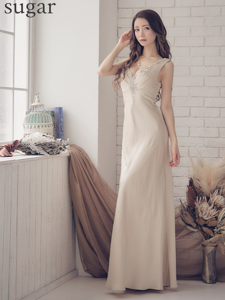 20337AngelRエンジェルアールロングドレス　Sugarジャンマクレーン系 ANGEL R/エンジェルアール】ゴージャス刺繍/オーロラビジュー/ロング