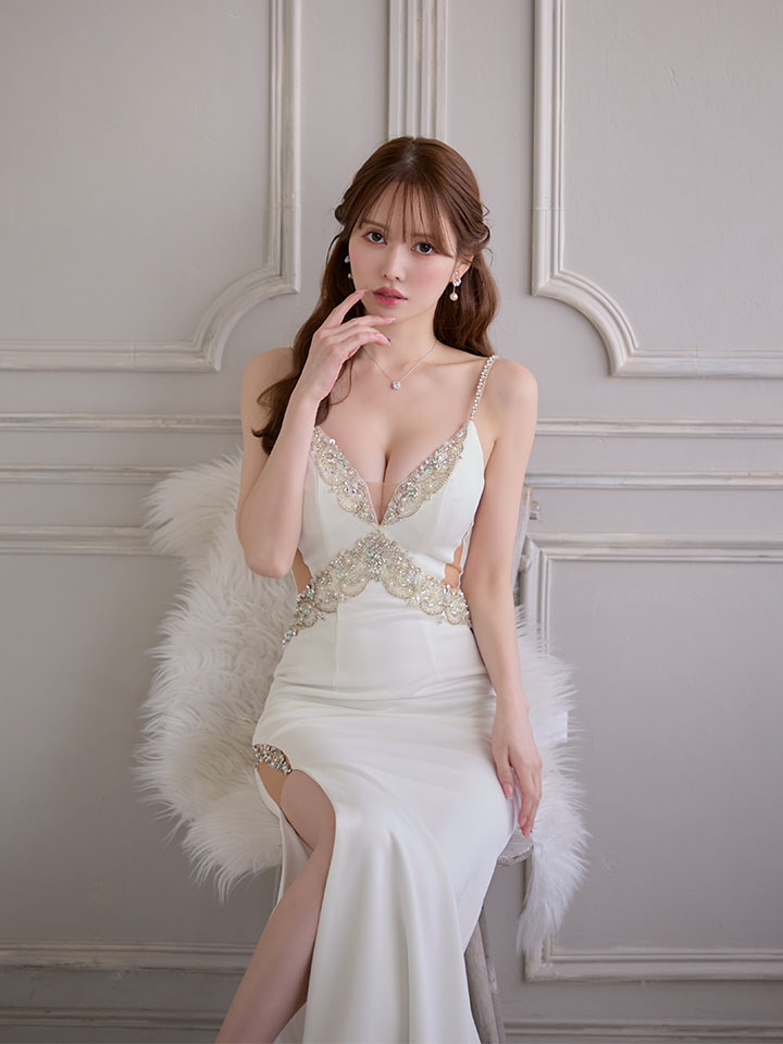 Angelr エンジェルアール　キャバドレス　セットアップ AngelR [エンジェルアール] カラーデザイン / Vカット / ビジュー