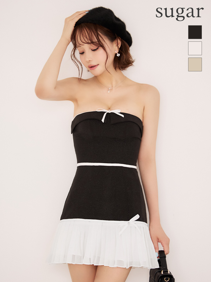 GERBA ポプリンスリップドレス フロントリボンサテンドレス(サックスブルー)SR1-243BU-M