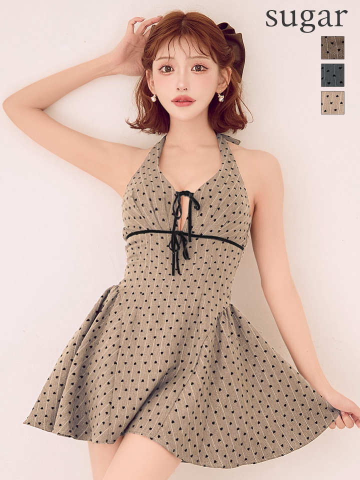 2度使用 sugar Angel R ミニドレス シュガー ANGEL R/エンジェルアール】Vカット/ バストリボン/ ハート