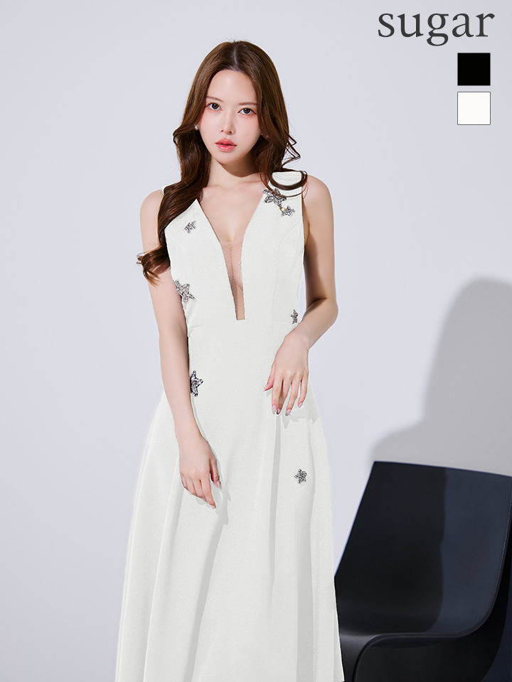 ノースリーブロングドレス春夏再入荷 送料無料 Aラインロングドレス パーティードレス ドレス