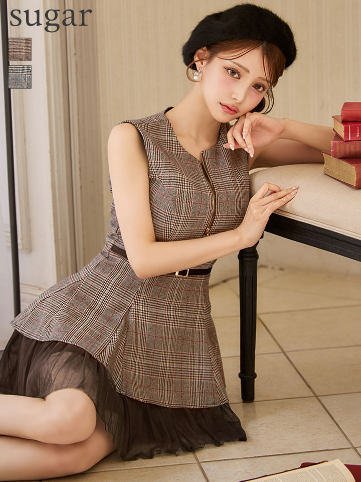 韓国 服 レディース ワンピース ベージュ ノースリーブ ミニドレス ベージュ ワンピース ミニワンピース タイトワンピース セットアップ 風