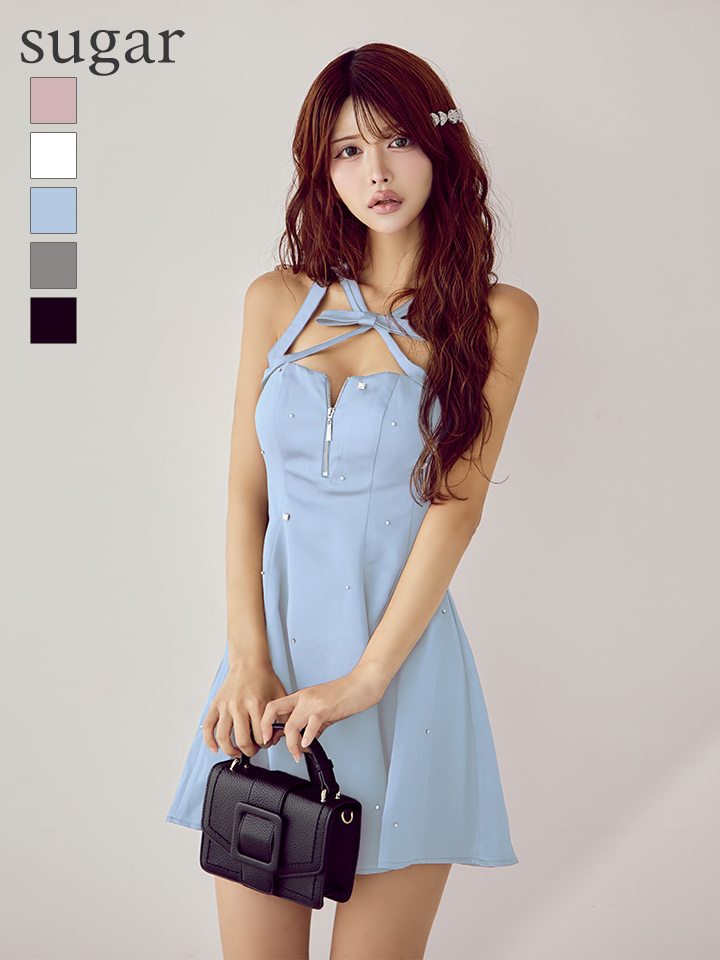 XSサイズあり【ROBE de FLEURS/ローブドフルール】サテンネックリボン