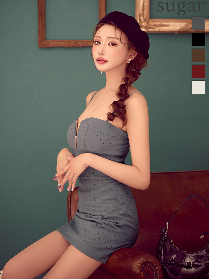 【Glossy/グロッシー】ストーン/ キャミ/ タイト/ ミニドレス/ キャバドレス