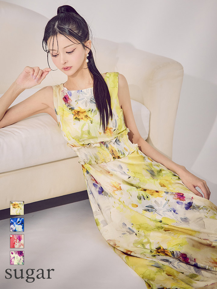 XS-Lサイズあり 【GINZA COUTURE/銀座クチュール】フラワー柄