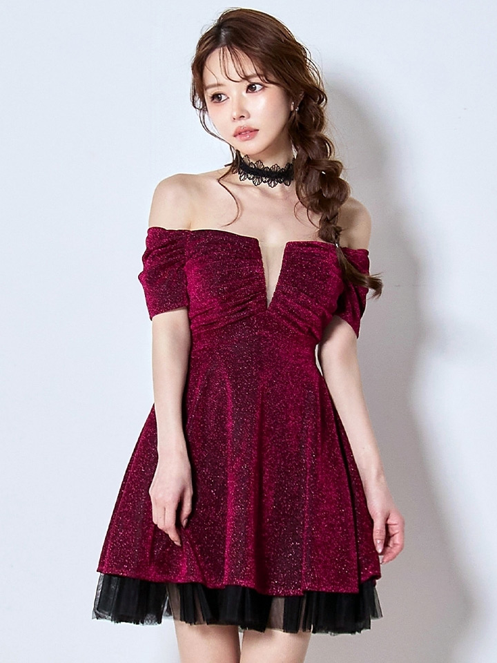 Donia Quinn ドニアクイーン　フレア ホルターネックキャバドレス Donia Quinn】ドニアクイーン - sugar