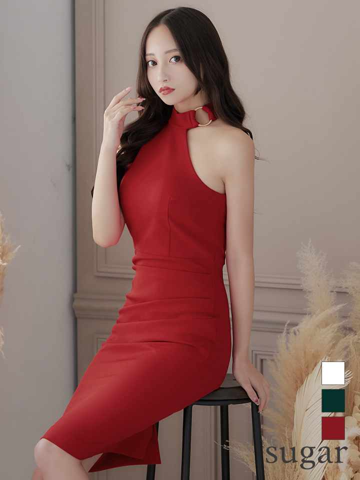 速達‼️美品‼️sugar ミニドレス キャバドレス 赤ドレス