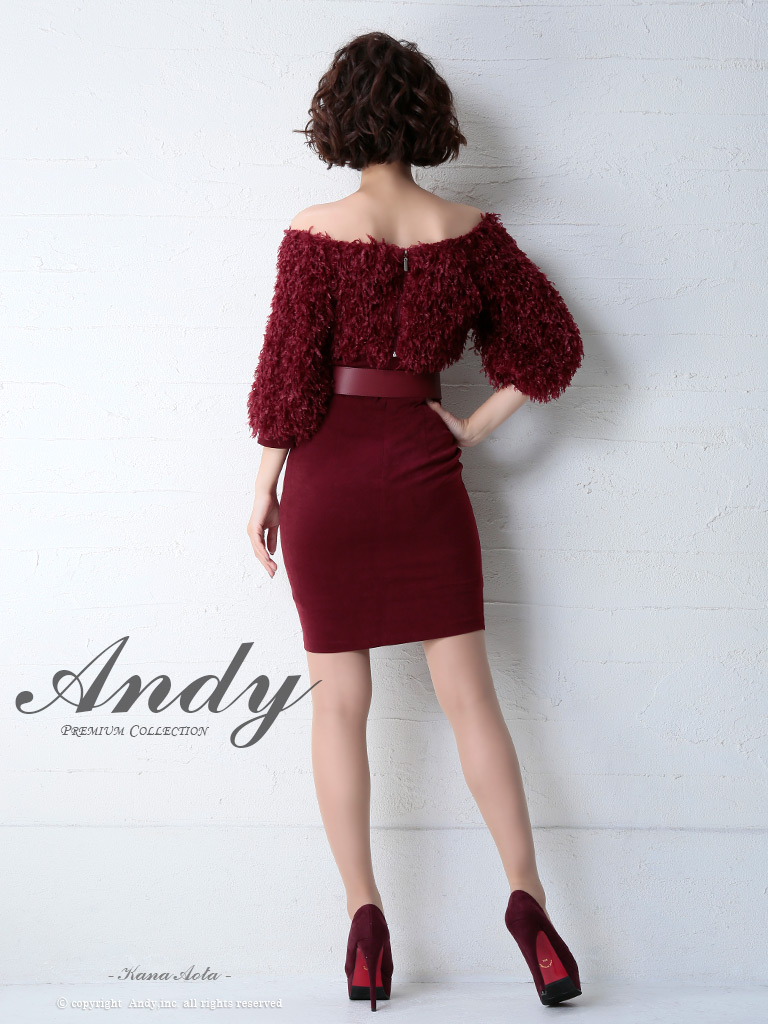 ☆人気の為再入荷☆【ANDY】オフショルデザイン/ロングスリーブ/ベルト 