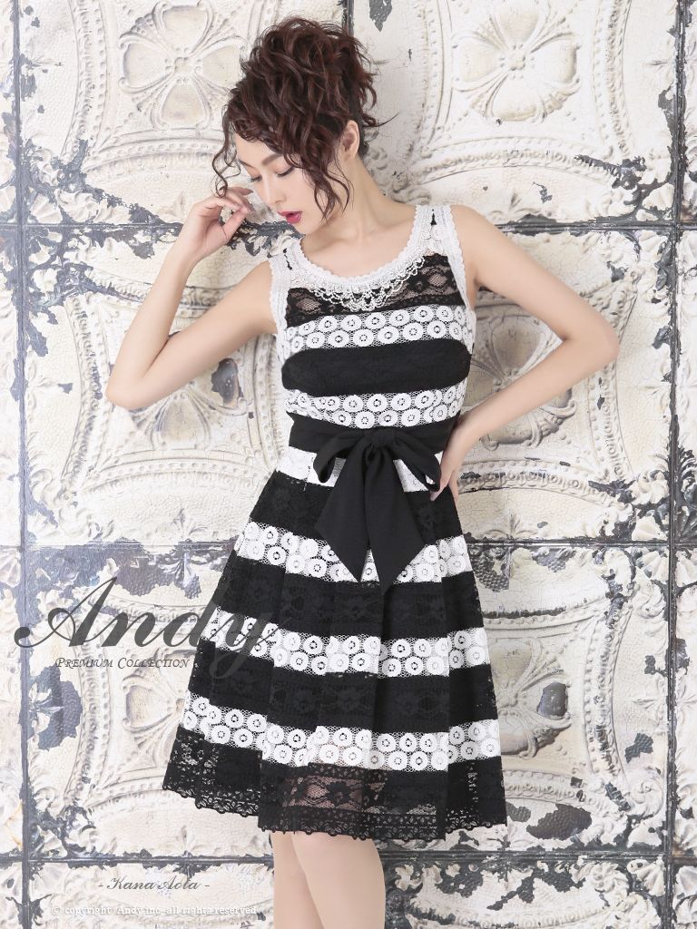 WAIST RIBBON FLARE DRESS（COLOR：BLACK）