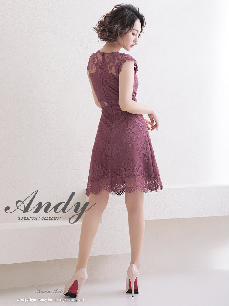 ANDY/アンディ】フラワーレース/ ノースリーブ/ シースルー/ ワン 