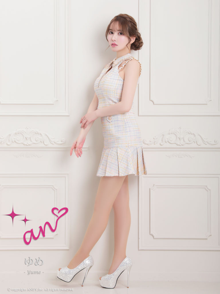 XSサイズあり】チェック×レザーセットアップキャバドレス(GL3733) | chouette