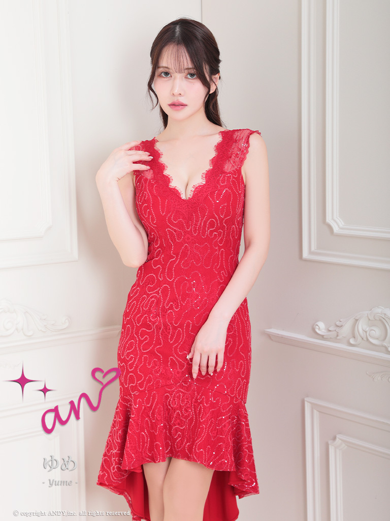 DEA. ショルダーリボンマーメイドドレス DEA.by ROBE de FLEURS/ディア】リボン オフショルダー ジップ