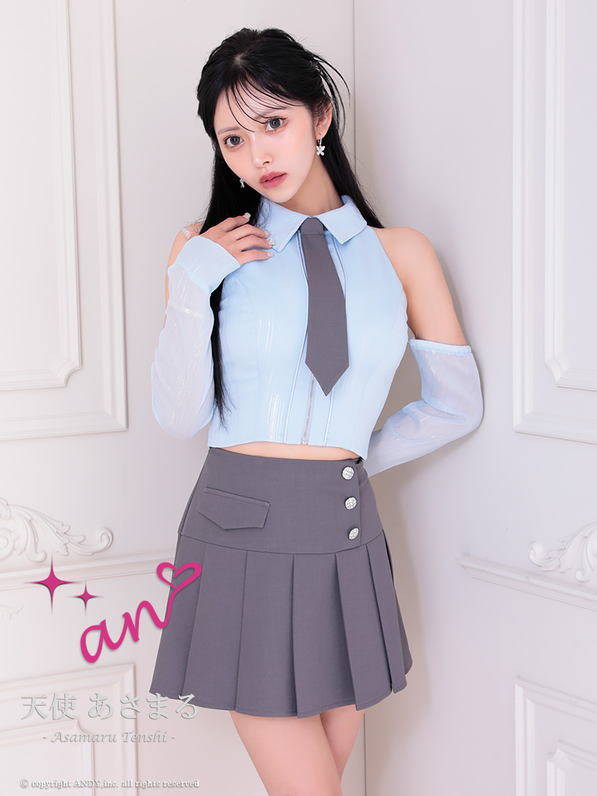 XSサイズあり【an /アン】4way/ 袖取り外し可能/ ネクタイ付き