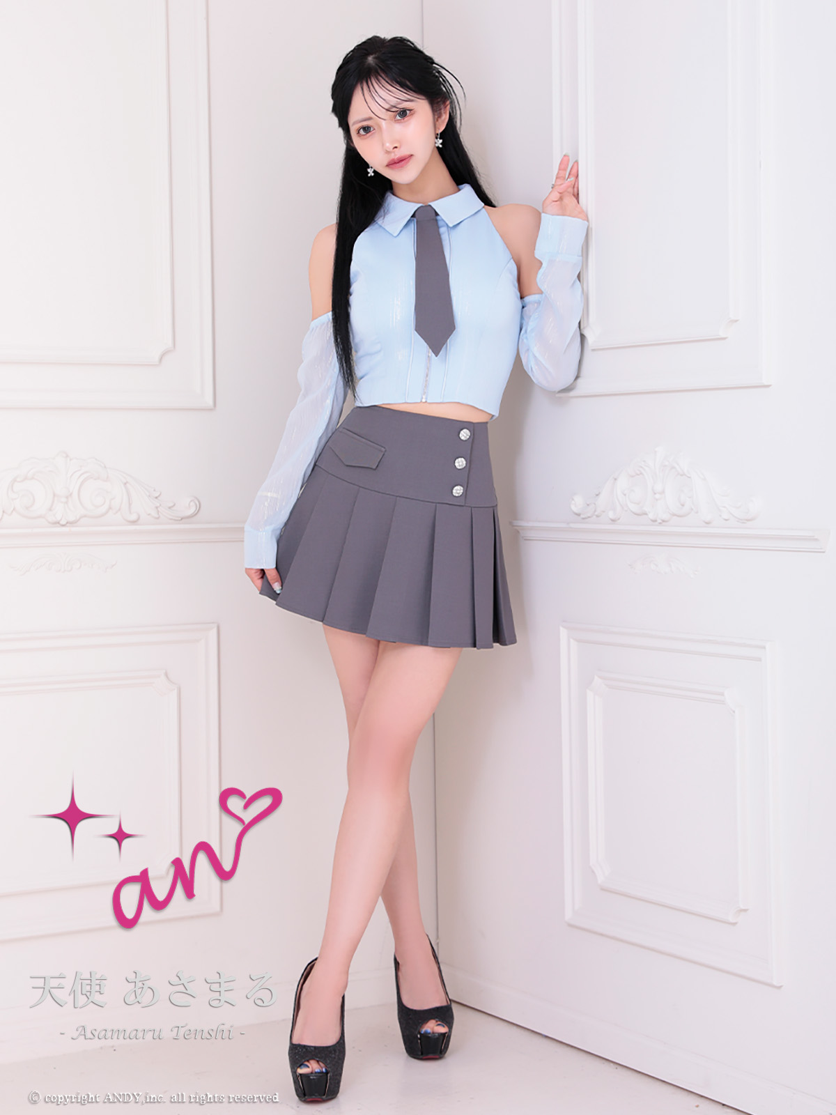 AMERI セットアップ 結婚式　クリーニング済 Ameri VINTAGE アメリヴィンテージ エアリーヴェールドレス