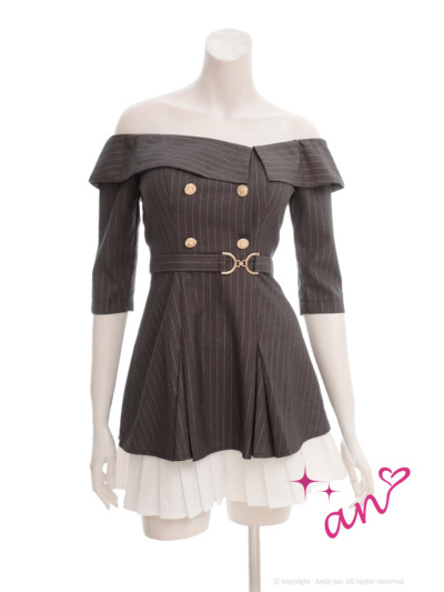 XSサイズあり【an /アン】ベルト/ オフショル/ ハーフスリーブ