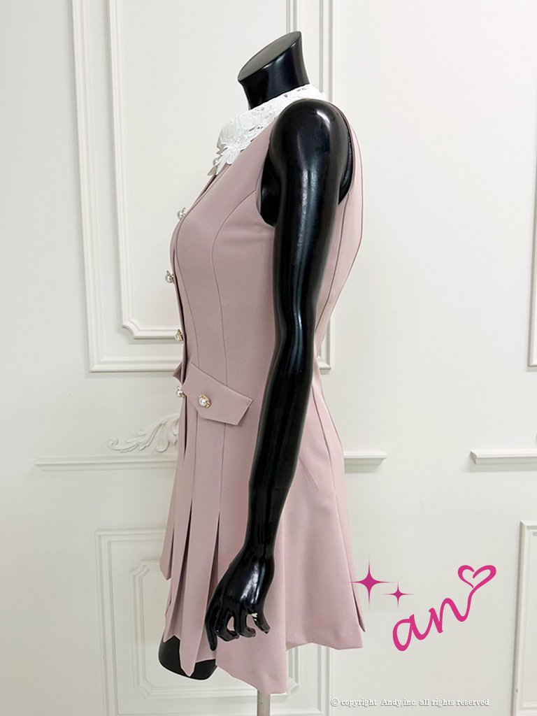 【美品】Miss Dior コートワンピース グレー M ボタン フレア ドレス