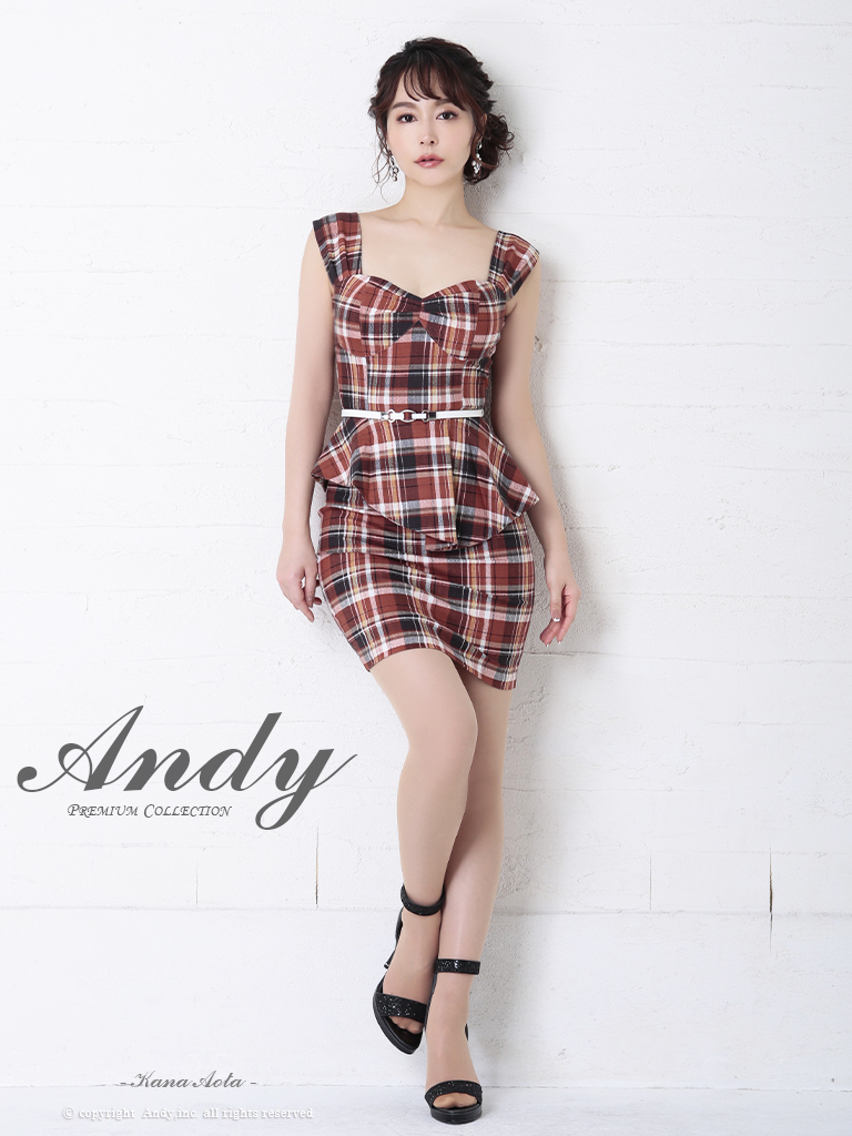 Andy赤チェックドレス - ドレス