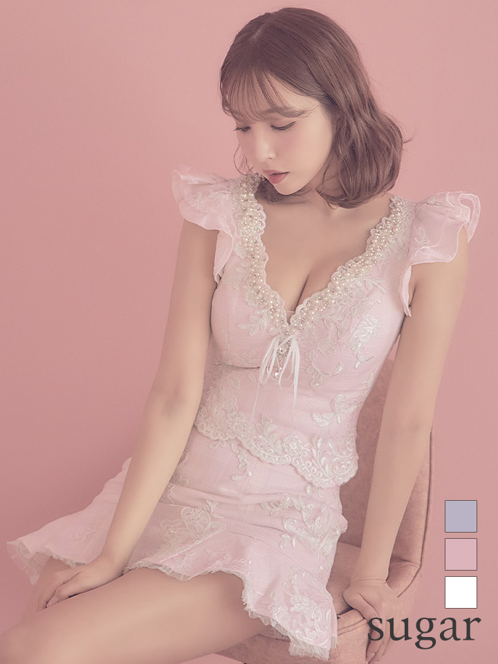 XSサイズあり【ROBE de FLEURS/ローブドフルール】フラワーレース 