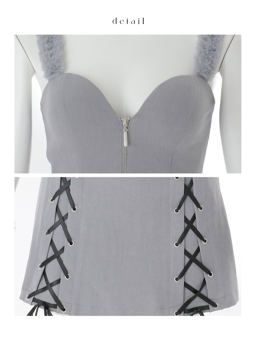 即日発送】【ハロウィン】ウルフ編み上げセットアップ【コスプレ8点