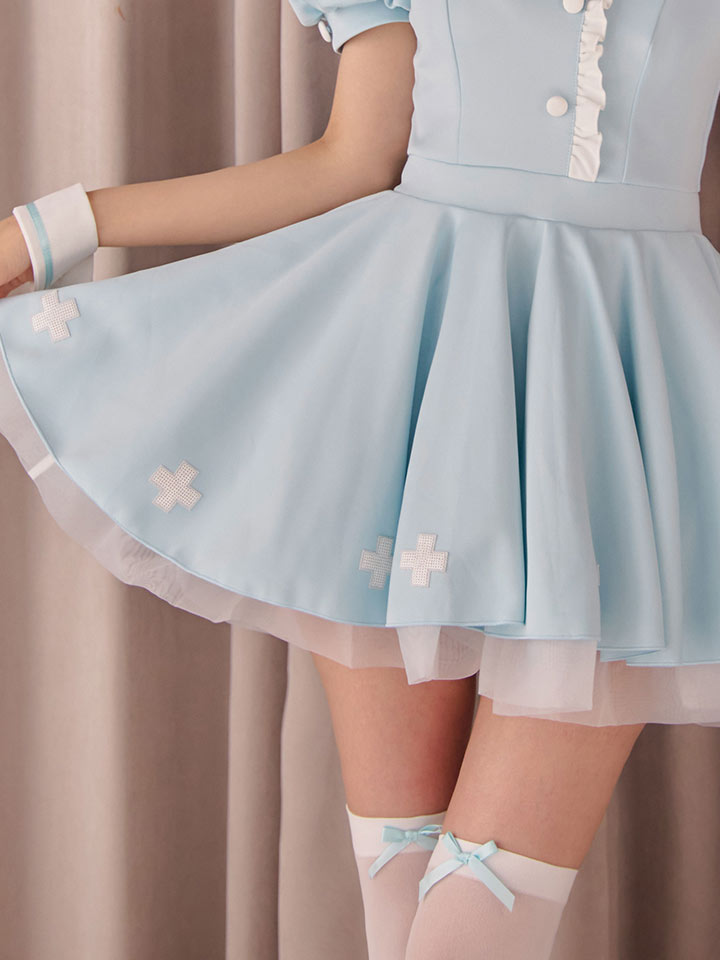 マリームーン　ナース服　　　ラブティントスカルナース ホワイト 即日発送】【中村里砂着用】ラブティントスカルナース