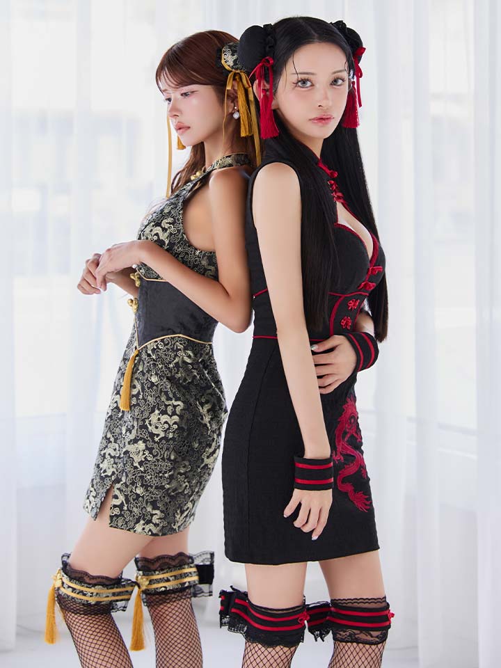 即日発送】【ハロウィン】 アメスリコルセットチャイナ 【コスプレ3点