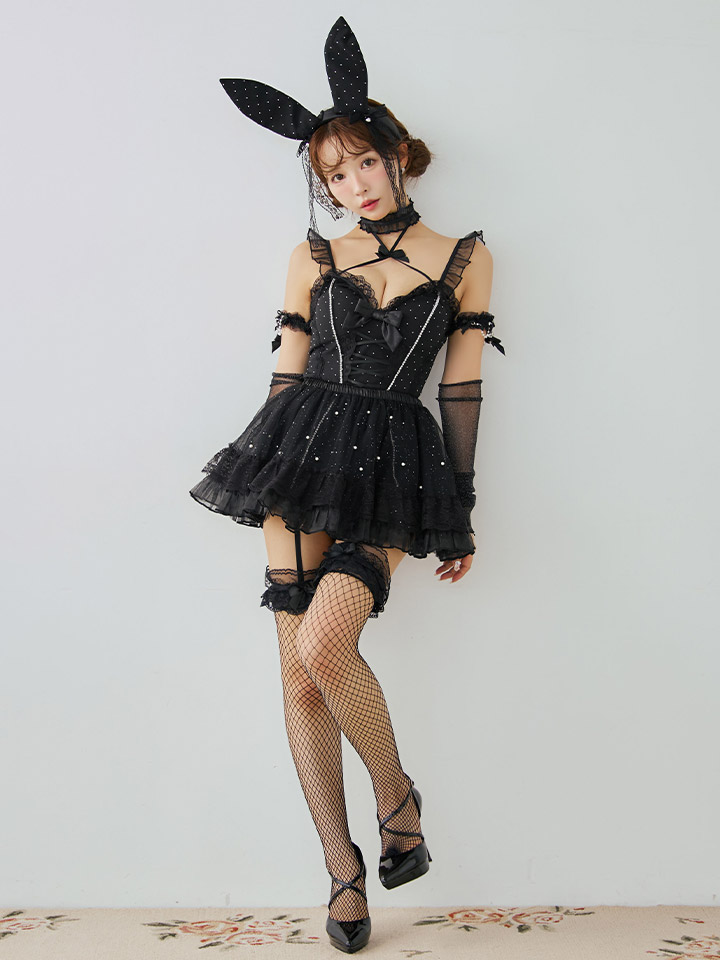 バニー　ハロウィン　ニーハイソックス　ストッキング　マリームーン　コスプレ衣装 予約-9月中旬頃より順次発送予定】グレースドレザーバニー
