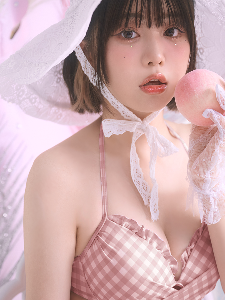 即日発送】【ビキニ】【水着】スカート付き2way ギンガム