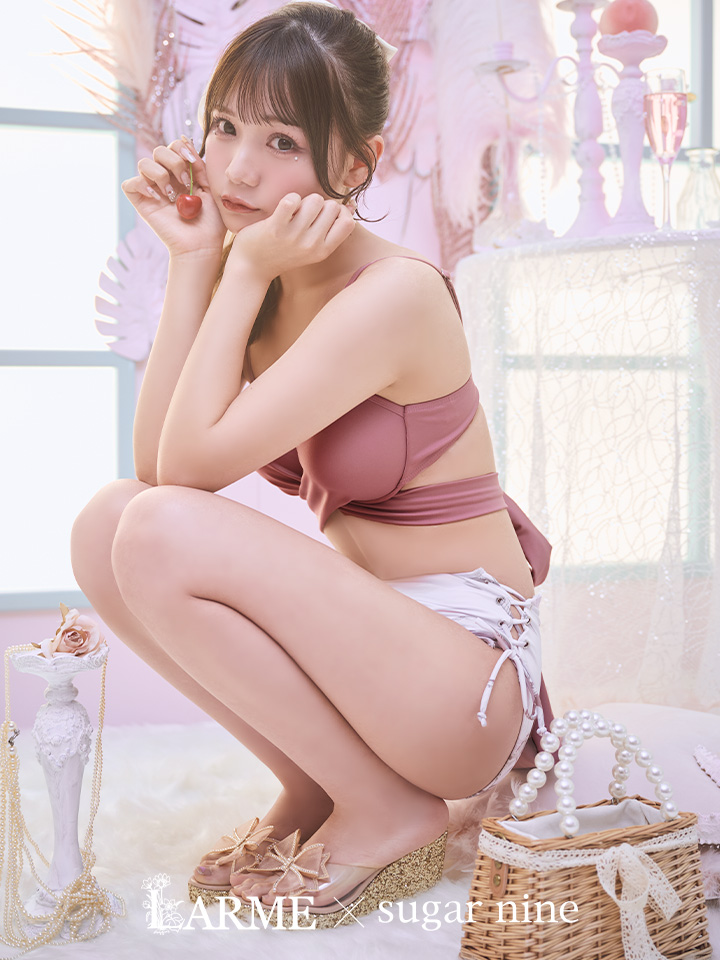 新品タグ付き♡編み上げ映えビキニ♡ハイウエスト水着