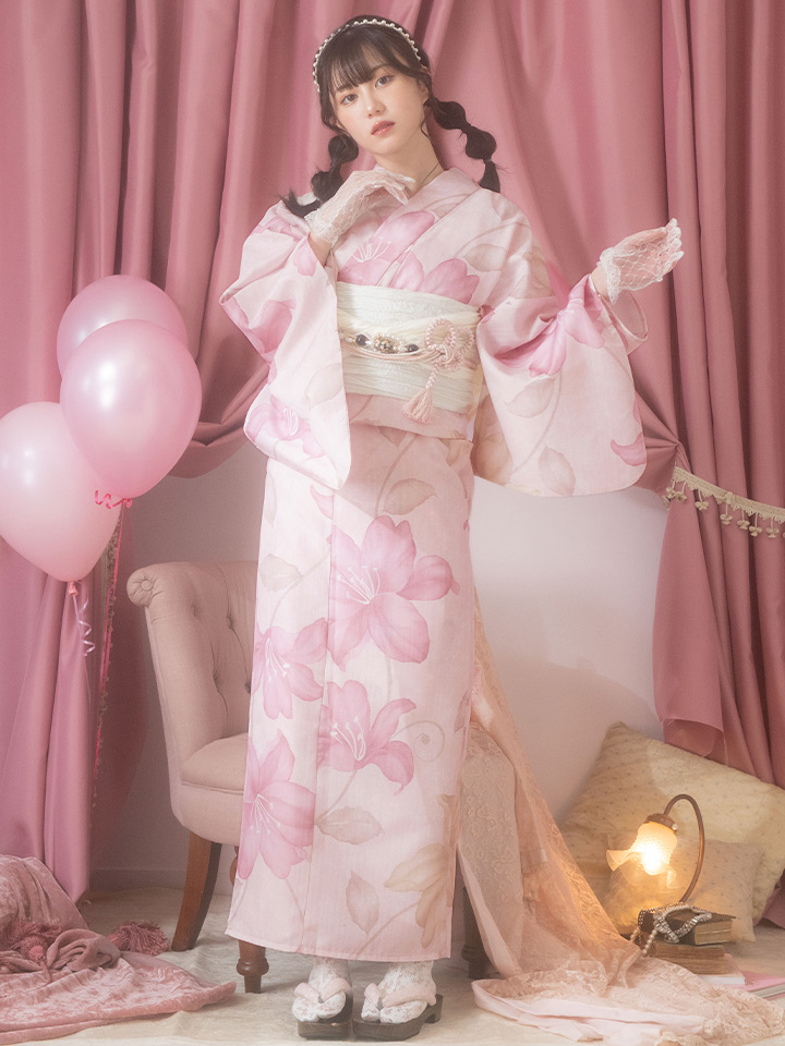 即日発送!】【浴衣】 大人スウィート百合浴衣 siwa-k29 / Yhimo-P 即日発送!】【浴衣】 大人スウィート百合浴衣 siwa-k29 / Yhimo-P