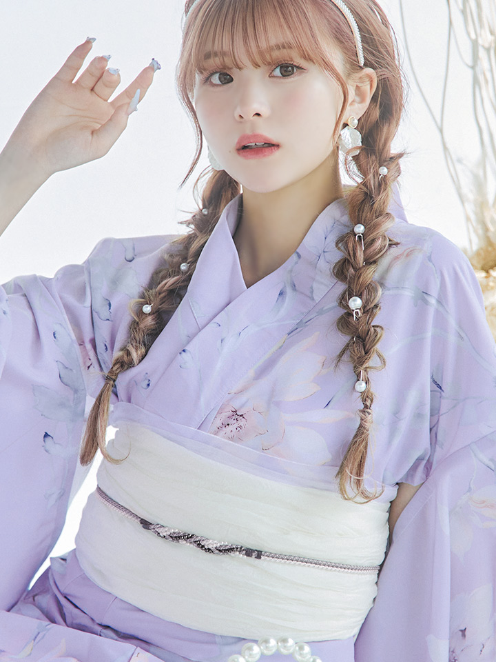 ◆14kgf◆紫陽花。ラフロックスライスのクンツァイトクオーツ。アパタイトを合わせたピアス        