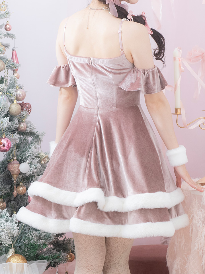 子ども クリスマス フレア セットアップ キッズ サンタさん コスプレ  