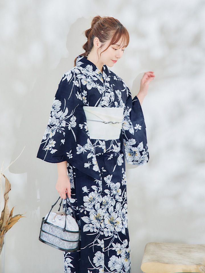 多様な ハイビスカス 浴衣 ブルー rahathomedesign.com