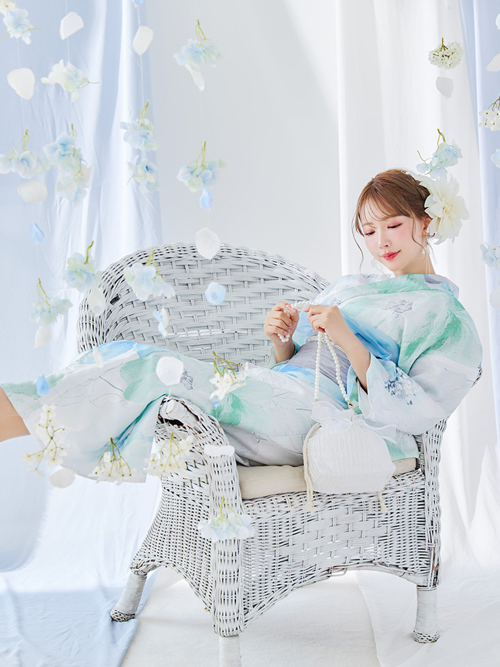 sugar 三上悠亜ちゃん着用　アイシーミントフラワー浴衣 三上悠亜ちゃん着用 心ときめくsweet浴衣👘🌸 毎年即完売